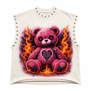 Débardeur imprimé graphique tendance style vintage personnalisé, 100 % coton jersey, sans manches, col rond, pour unisexe, vêtement décontracté - Product Image 1