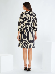 Nouveauté robe longue décontractée en coton imprimée à la main élégante pour femmes 100% robe maxi/ midi en coton imprimé lavable - Product Image 3