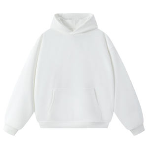 Sweat-shirt à capuche oversize pour homme en coton French Terry, effet délavé, avec poche, anti-boulochage, style automne, coupe classique - Product Image 2