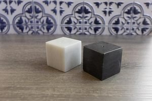 Decorative <b>salt</b> pepper container modern kitchen accessory chic marble table decor marble spice holder elegant serving accessory - Product Image 3