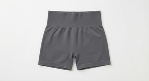 Shorts Deportivos de Cintura Alta Elástica para Mujer, Tejido de Spandex sin Costuras, Acanalados, para Ejercicio, Gimnasio, Running, con Logotipo, 220g - Product Image 2