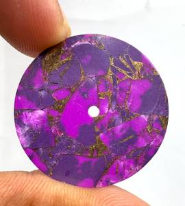 Cadran de montre en turquoise cuivrée violette A K Gems, 30,5 mm, fait main, luxe, personnalisé, modèle ETH-10147 Rajasthan (épaisseur 0,6 mm) - Product Image 4