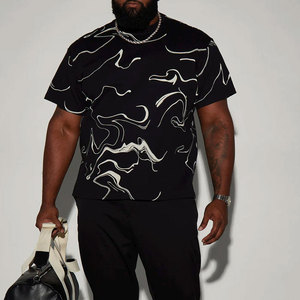 T-shirt en jersey pour homme, style vintage délavé, coupe oversize, manches courtes, imprimé numérique, 100% coton, lettres motivantes, streetwear décontracté - Product Image 2