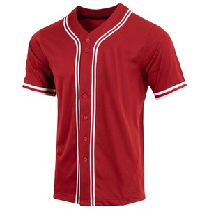 Maillot de baseball pour homme à 6 boutons, manches courtes, imprimé, boutonnage frontal, uniforme d'équipe athlétique, streetwear, haut de sport, style USA, coupe ajustée - Product Image 1