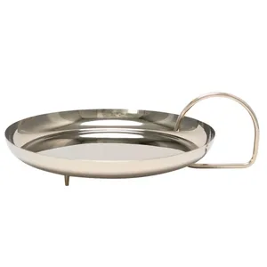 Contemporary Brushed Statement Mirror Luxury Catering Stainless Steel <b>Resin</b> Epoxy Mold Metal Cake Stand Home Decor Eco-Friendly - Product Image 1
