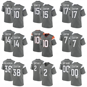 Maillot de football américain personnalisé léger haute performance pour homme, broderie 3D, impression par sublimation, tissu en maille, séchage rapide, manches courtes - Product Image 1