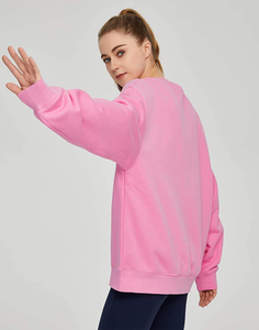 เสื้อสเวตเชิ้ตผู้หญิงทรงโอเวอร์ไซส์ คอกลม ผ้าฟลีซนุ่ม ระบายอากาศได้ดี เหมาะสำหรับการเดินทาง พักผ่อน ออกกำลังกาย และสวมใส่ลำลองในฤดูหนาว - Product Image 6