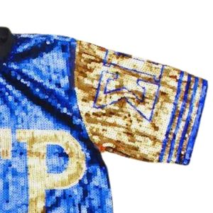 Camiseta de Lentejuelas Personalizada, Top Brillante para Fiesta, Ropa Deportiva Premium Adornada, Uniforme de Equipo, Moda Urbana, Venta al por Mayor, OEM, ODM - Product Image 6