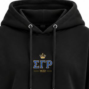 Sudadera Corta con Capucha Negra Personalizada Sigma Gamma Rho para Mujer, Sudadera con Gráfico de la Hermandad Griega 1922, Ropa de Moda con Capucha y Manga Larga - Product Image 3