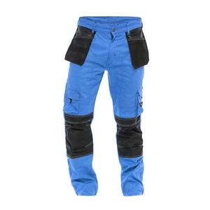 Men's Yellow Hi Visibility Reflective CE Certified Polyester <b>Work</b> Pants Black Reinforced Knees Pockets Abrasion Resistant <b>Cargo</b> - Product Image 4