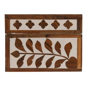 Dispensador de Servilletas Portátil de Madera con Incrustaciones Estilo Árabe 2023, Caja de Pañuelos con Logotipo Personalizado, Organizador de 10x6x4.5 Pulgadas para el Hogar - Product Image 5