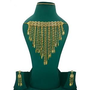 Bridal Jewelry Set Gold-Plated Necklace Earrings for Women Exclusive Designs for Parties <b>Weddings</b> Fine Jewelry Sets Manufacturer - Product Image 5