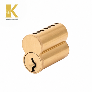 Cilindros de Cerradura con Múltiples Opciones de Ranura para Llaves, Latón Satinado, Ranura para Llave Tipo B de 7 Pines, SFIC, para Seguridad en Edificios Comerciales - Product Image 1