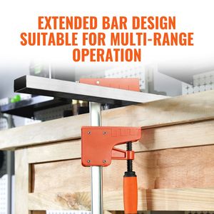 Lot de 2 serres-joints parallèles pour le travail du bois de 50 pouces, serre-joint en plastique haute résistance, capacité de charge de 1100 lb, barres de pression pour une utilisation polyvalente - Product Image 3