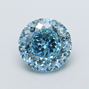 Diamant CVD bleu vif fantaisie, taille portugaise, clarté VVS2, polissage excellent, pierre précieuse cultivée en laboratoire pour la création de bijoux de luxe sur mesure - Product Image 1