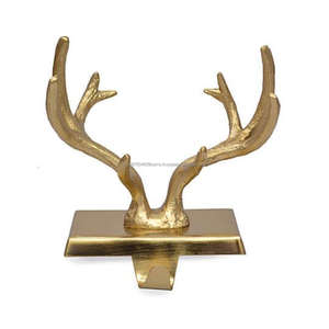 Desktop Royal <b>Elephant</b> Stocking Holder Christmas Decorated Sculpture Art Metal Solid Animal Style Stocking Holder & Single Hook - Product Image 5