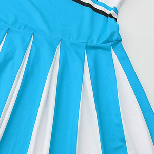 Costume de pom-pom girl sans manches à séchage rapide, style personnalisé, uniformes de cheerleading pour femmes et écolières, prix bas, durable - Product Image 3