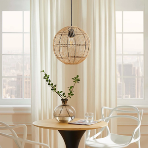 Export Standard Bamboo Rattan Ceiling Lamp Handcrafted Pendant <b>Light</b> for Commercial Projects - Product Image 4