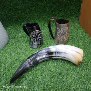 Taza de cuerno de buey de súper calidad, pulida ecológicamente, estilo animal, para beber cerveza o agua, con tamaño y logotipo personalizados. - Product Image 5