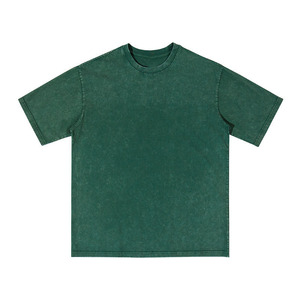 Camiseta Hip Hop Unisex al por Mayor de Alta Calidad, Lisa, Lavada, Oversize, 100% Algodón, con Lavado Ácido, Personalizable, Estilo Vintage, ODM - Product Image 2