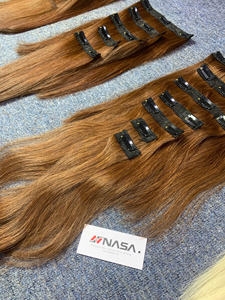 Extensions de cheveux de haute qualité à clipser, 100% cheveux vierges vietnamiens, couleur brune, directement de l'usine - Product Image 2