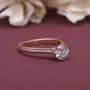 Bague de fiançailles solitaire en diamant cultivé en laboratoire certifié IGI, argent sterling 925 massif, diamant taille ronde, bague de promesse - Product Image 5