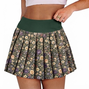 Custom Sporty Front Back Logo Breathable Two Piece Spandex Nylon Skort Women Summer Quick Dry Running Tennis Yoga Skirts - Product Image 1