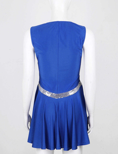 Tenue de cheerleading respirante pour femmes et filles, ensemble haut et jupe, vêtements d'équipe de compétition, fournisseur - Product Image 5