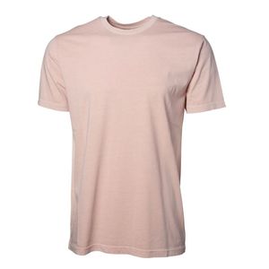 T-shirt à manches courtes pour homme en coton doux, rose clair, col rond, basique, léger, respirant, pour tous les jours, été - Product Image 1