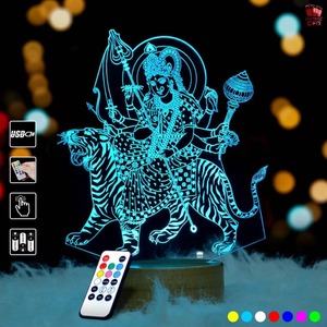 Lampe de nuit LED 3D à illusion acrylique de bonne qualité, lumière décorative religieuse pour la maison, le temple, la salle de prière, la chambre et les espaces spirituels - Product Image 4