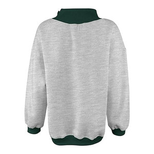 เสื้อสเวตเชิ้ตโอเวอร์ไซส์สำหรับผู้หญิง คอเต่า แต่งสีตัดกัน ผ้าฟลีซ แขนยาว ทรงหลวม สไตล์ลำลอง แฟชั่นฤดูใบไม้ร่วง ให้ความอบอุ่นและสบาย - Product Image 4