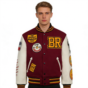 Veste universitaire d'hiver pour hommes, en tissu polaire écologique, personnalisable, de haute qualité, en stock – Nouveauté en ligne pour adultes - Product Image 5