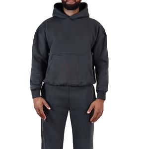 Pull à capuche unisexe 100% coton hiver nouveauté teint en plaine avec poche au design solide pour hommes et femmes 2024 OEM disponible - Product Image 1