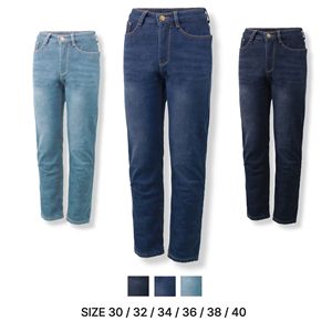 Jean droit pour homme Black Eagle, taille mi-haute, en denim stretch délavé avec élasthanne, écologique, décontracté, coupe ajustée, durable et confortable - Product Image 2