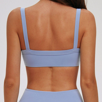 Soutien-gorge de yoga à double bretelle, dos ajouré, moulant, à porter comme vêtement extérieur pour la course et les activités de fitness