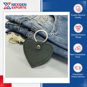 Proveedor de Renombre que Vende Llaveros de Cuero PU en Forma de Corazón, Hechos a Mano, Personalizables, Multicolores, de la Mejor Calidad, Disponibles al por Mayor - Product Image 4