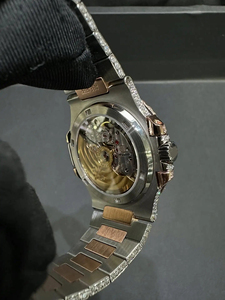 นาฬิกาโมอิสซาไนต์แบบฝังเพชรเต็มเรือนสำหรับผู้ชาย หน้าปัดเพชร VVS ระบบควอตซ์อัตโนมัติ สไตล์ฮิปฮอป - Product Image 3