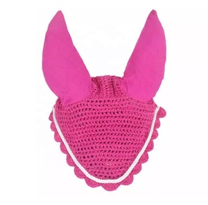 Custom Logo Knitted Breathable Horse Protection Anti Horsefly Ear <b>Bonnets</b> with Customized logo - Product Image 2