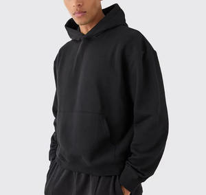 Sweat-shirt à capuche en molleton imprimé 100 % coton tricoté pour homme grande taille, style streetwear oversize, avec logo personnalisé, vente en gros - Product Image 6