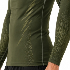 Men Long Sleeve Compression Shirt Premium Comfort Performance Fit Quick Dry <b>Athletic</b> Top Stretch Active Power Flexible Motion - Product Image 6