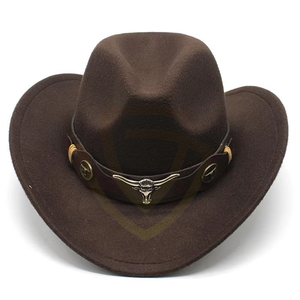 Chapeaux de cowboy en cuir de qualité supérieure en gros pour la vente au détail |   Bord large |   Chapeaux Western Durables et Élégants - Product Image 4