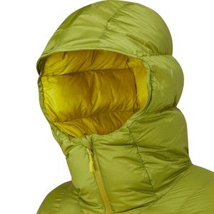 Men's Hooded Color Blocking Down <b>Puffer</b> <b>Jacket</b> Windproof Winter Casual Zipper Closure Regular Fit Green <b>Yellow</b> - Product Image 3