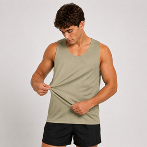 Men's Breathable Mesh Sleeveless Vest Solid Color V-Neck Tank Top Summer Regular Fit Adult Sports Jersey For Baskets Ball - Product Image 3