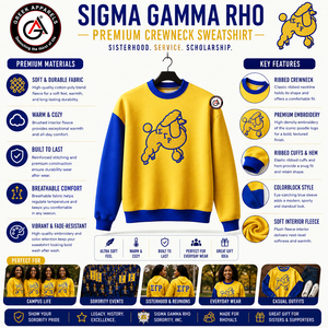 Sigma เสื้อสเวตเตอร์คอกลมปักลายสำหรับผู้หญิงแกมม่าชมรม - Product Image 5