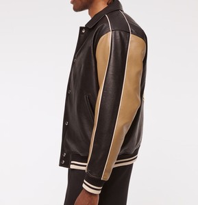 <b>Men</b> Varsity Baseball <b>Jacket</b> Custom Team Letterman <b>Jacket</b> Wool Body <b>Leather</b> Sleeves Embroidery OEM ODM Sportswear Manufacturer - Product Image 4