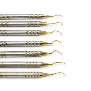 Juego de 7 piezas de curetas y raspadores periodontales Gracey con mango hueco, instrumentos quirúrgicos dentales de colores - Product Image 5