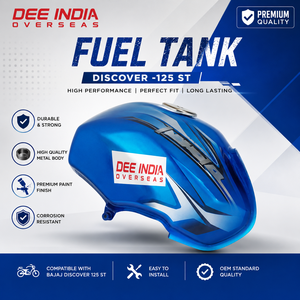 Tanque de Combustible para Motocicleta Bajaj Discover 125 ST |   Conjunto de Tanque de Combustible Metálico Rojo, Pieza de Repuesto OEM - Product Image 2