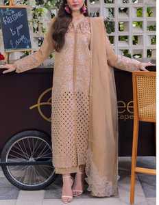 Vestido Shalwar Kameez Azul de Chifón para Mujer de Ismail Impex - La Mejor Calidad, Estilo de Fiesta, Precio Bajo de Pakistán e India - Product Image 2