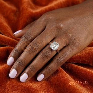 925 Sterling <b>Silver</b> Radiant Cut Bezel Set Engagement <b>Ring</b> with Wide Band | Modern Minimalist <b>Solitaire</b> <b>Ring</b> for Women - Product Image 4