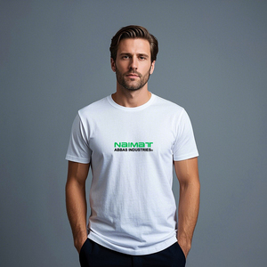 Camiseta Blanca de Manga Corta para Hombre, Corte Regular, Cuello Redondo, Diseño con Letras Estampadas, Ropa Casual - Product Image 2